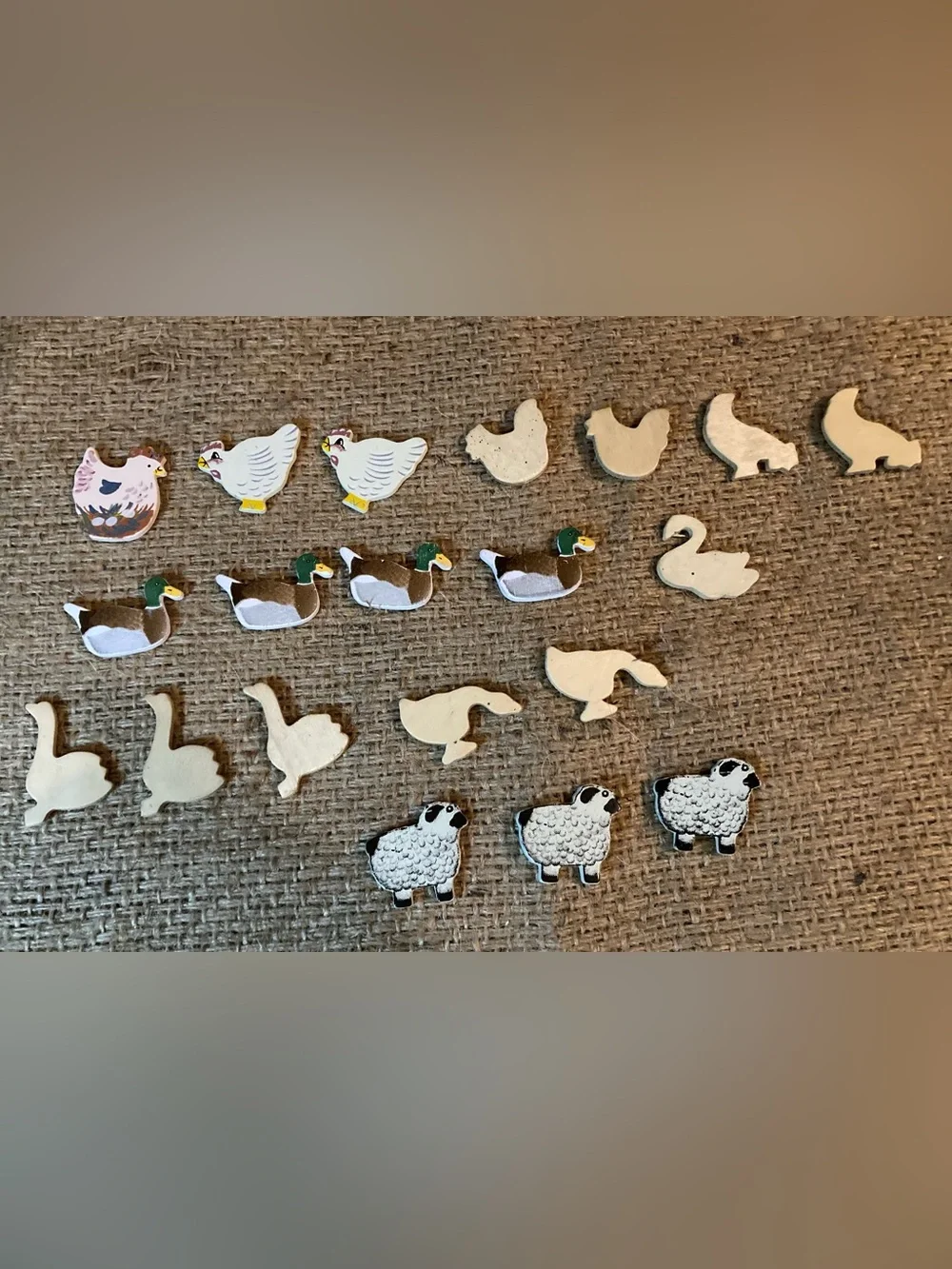 Bundle of wood cut outs